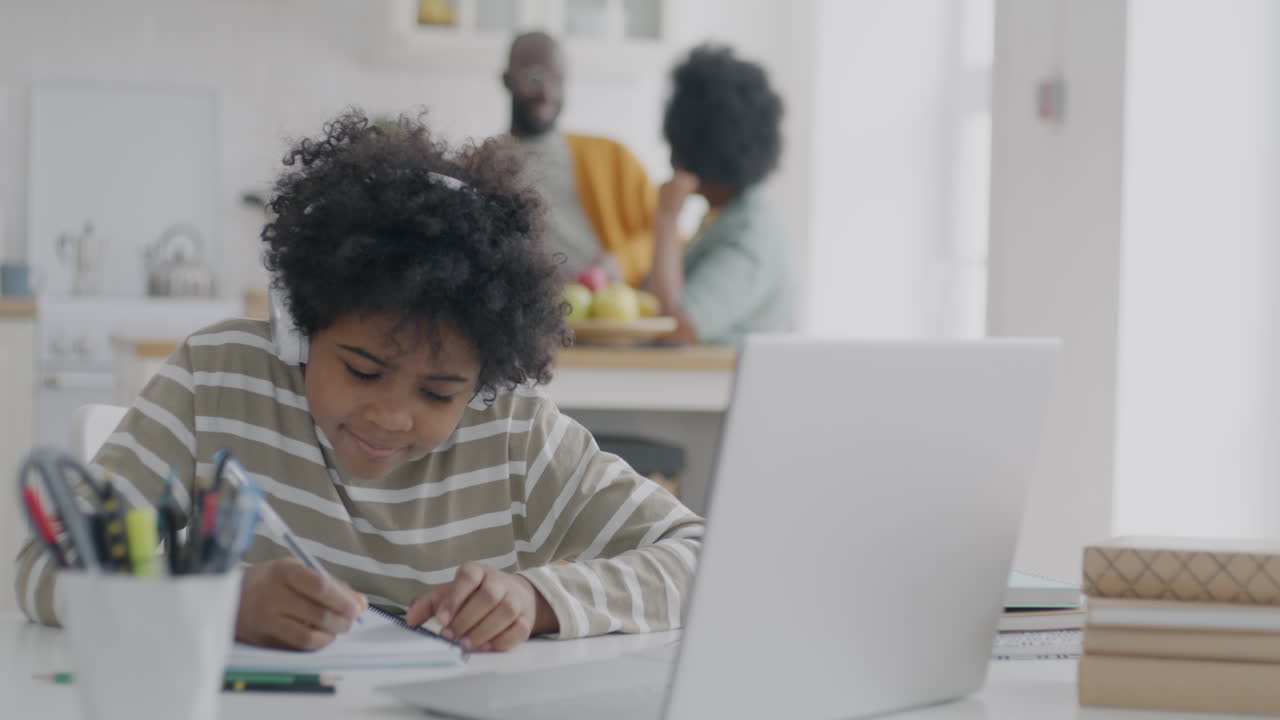 Child learning at home