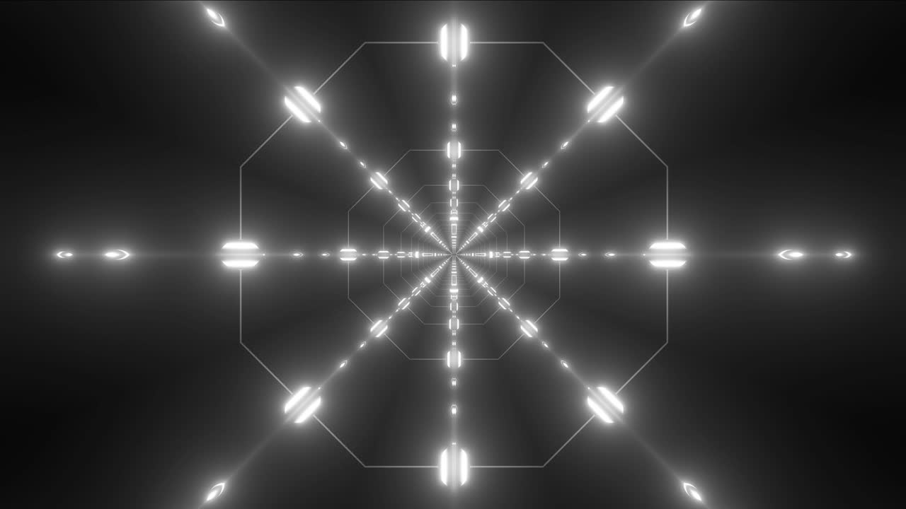 Abstract Glowing Tunnel Art