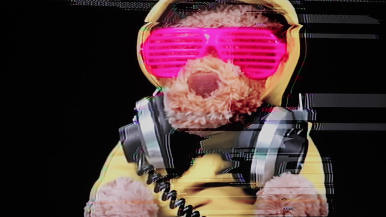 글리칭 테디 베어 dj