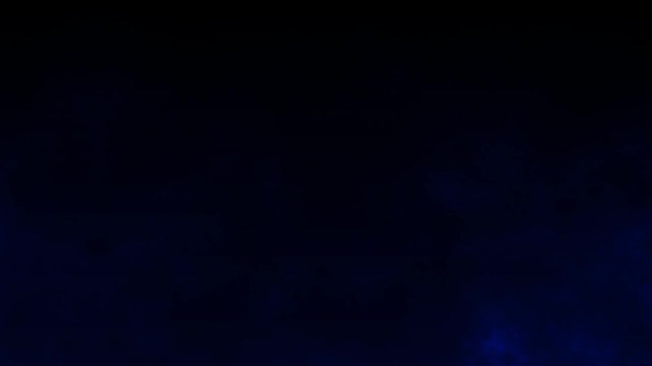 Dark blue dramatic background with dark haze rising across the screen