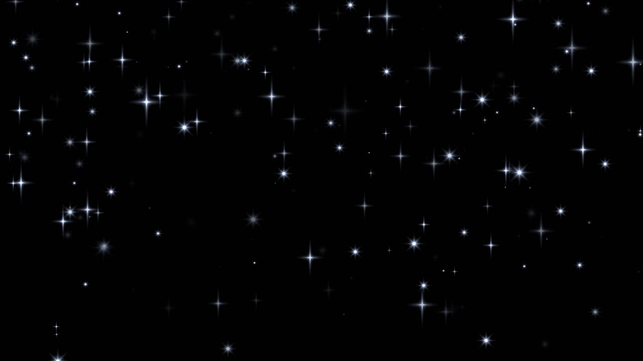 Bright shiny twinkling stars in the night sky sparkling animation ...