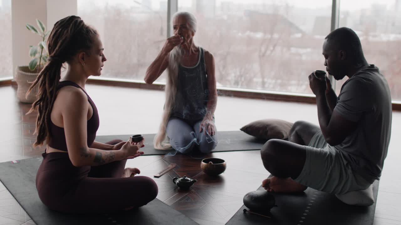 Group Meditation and Yoga Session