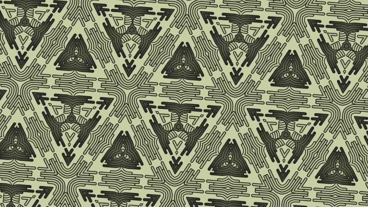 diseño de pared tribal triangular giratorio -animación