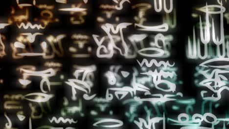 Egyptian hieroglyphs animation for background