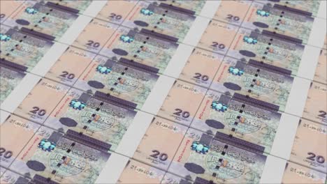 20-Billetes-De-Dinar-Libio-Impresos-Por-Una-Prensa-Monetaria