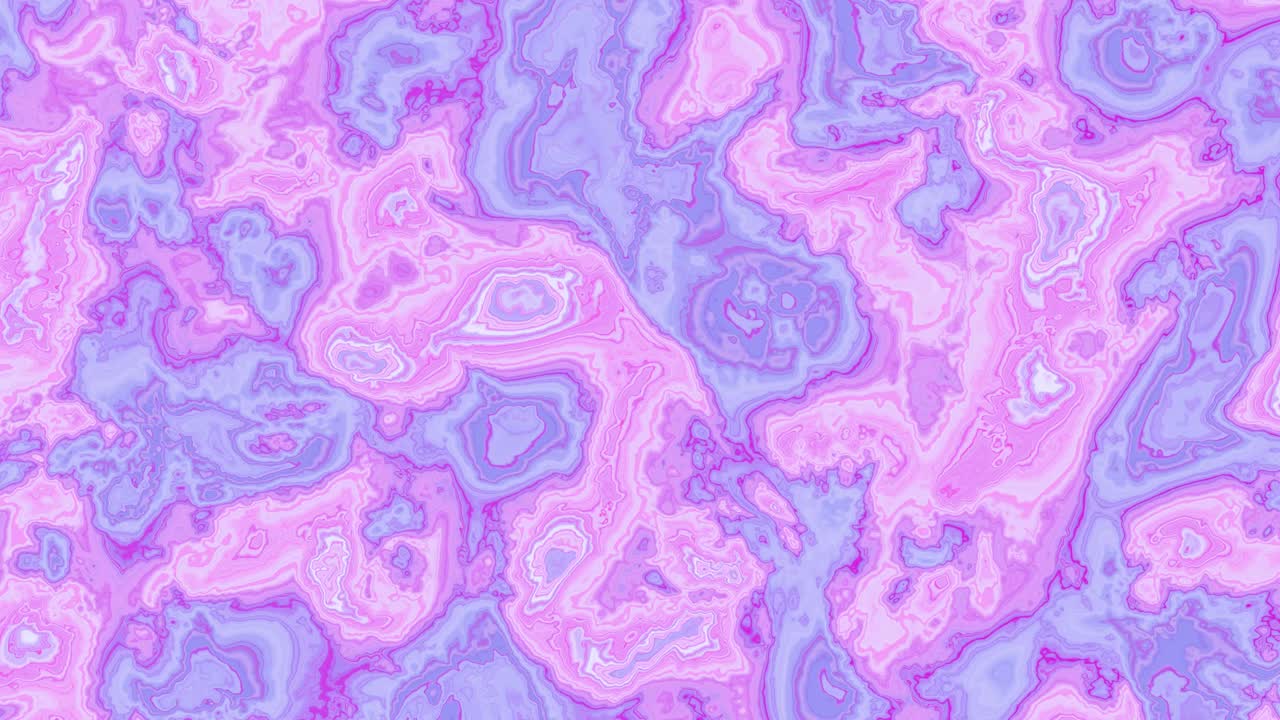 파란색과 빨간색의 추상적인 배경과 움직이는 둥근 모양, 추상적인 파동 효과의 기하학적 영상, 모션 디자인 패턴.