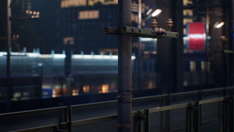 night scene of japan city with neon lights