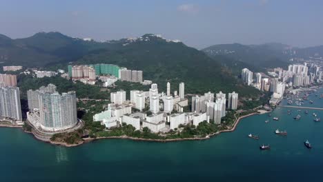 香港 cyberport waterfront park 豪華住宅大,空中景觀