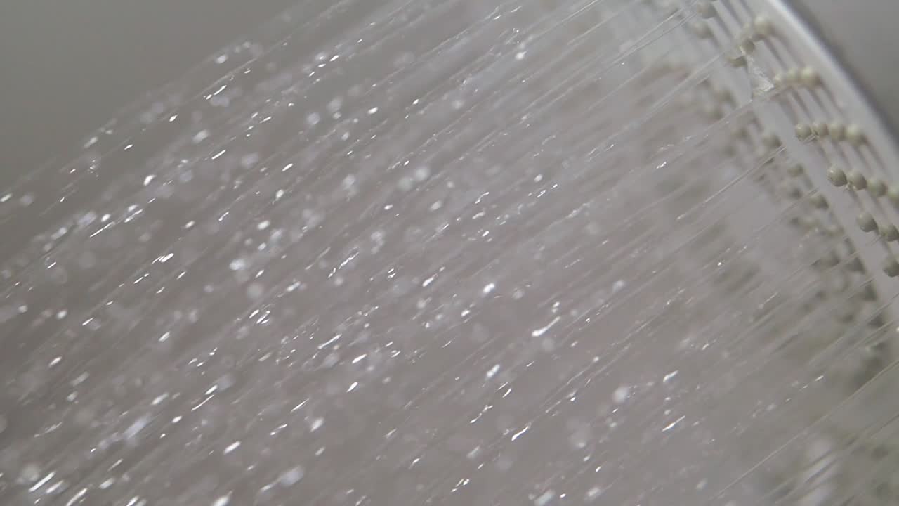 Shower water droplets