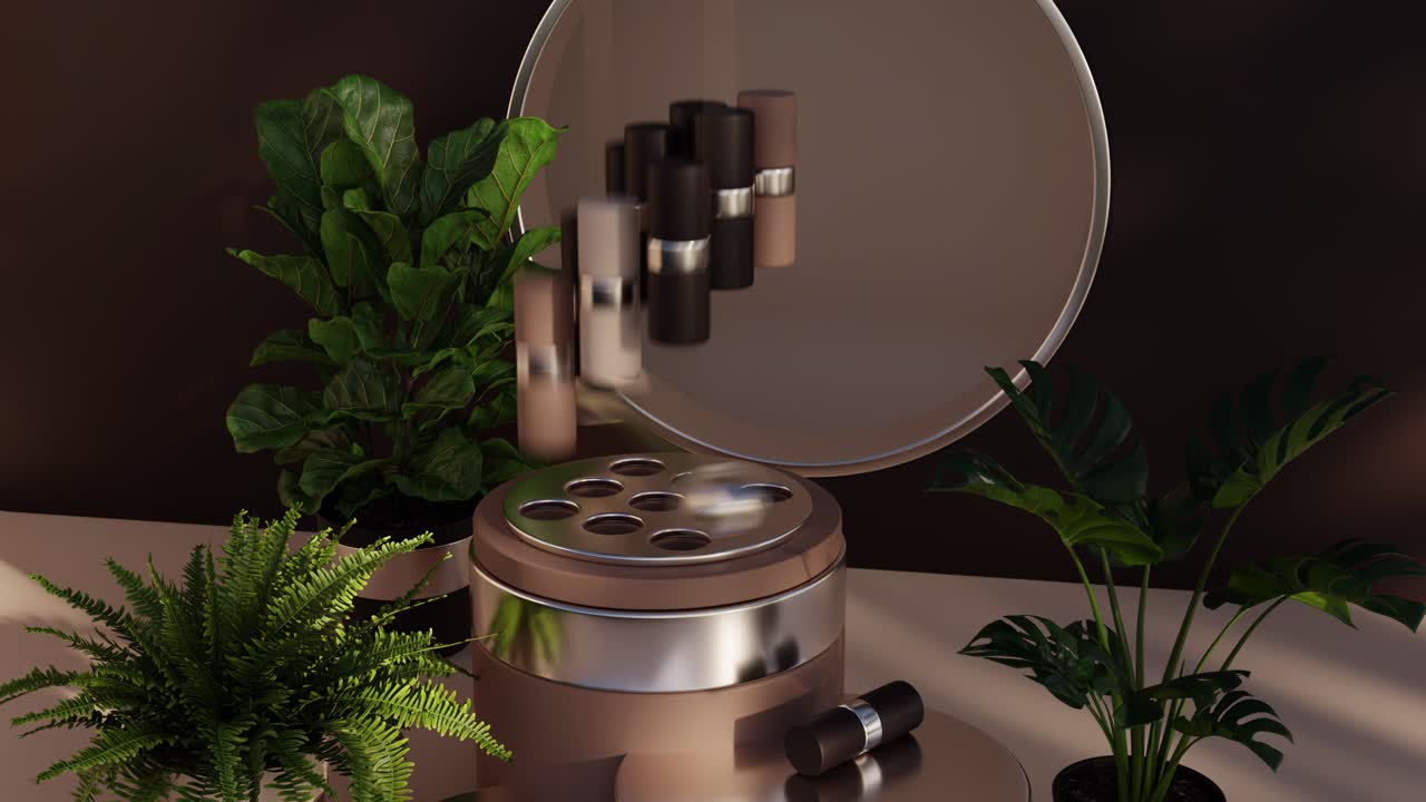 Modern decorative still life with plants