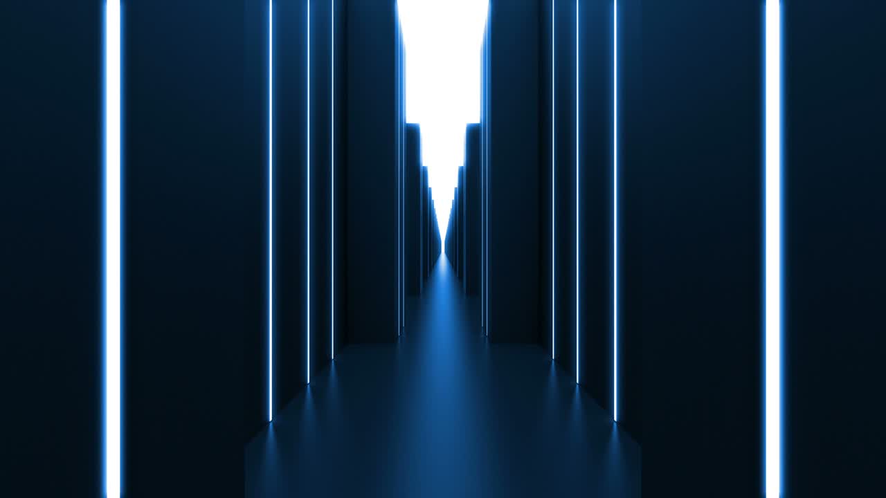 파란색 루프 반이는 배경 터널