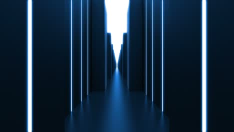 blue looped glossy background tunnel