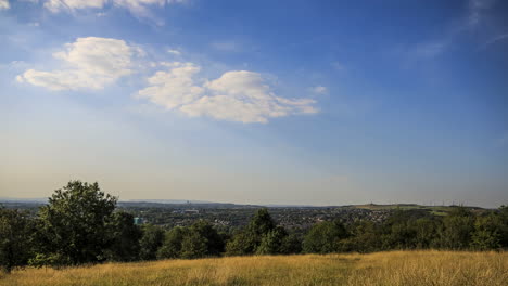 time-lapse shot above tameside , short clip with very animated clouds