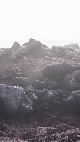 misty rocky landscape