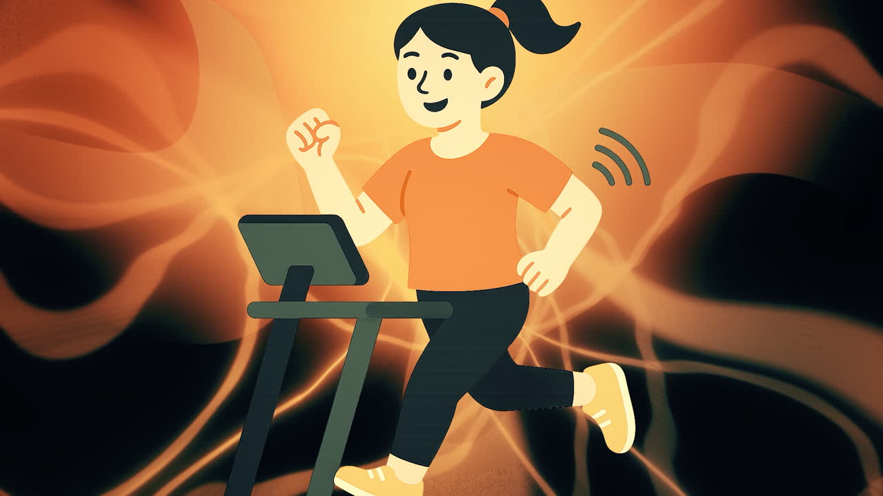 mujer corriendo en una cinta de correr