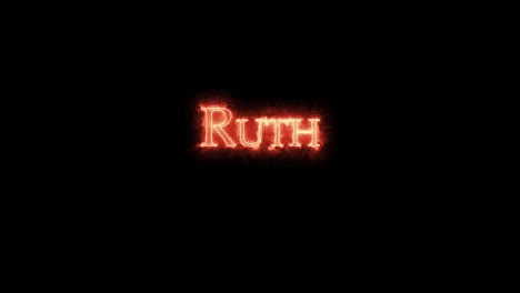 ruth escrito con fuego. bucle