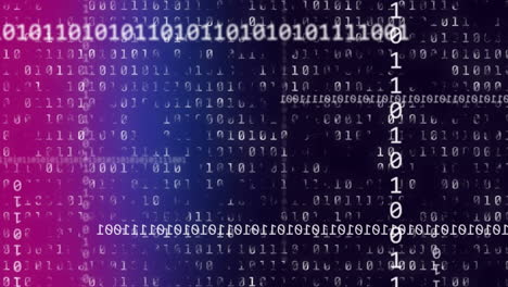 animation of binary coding and data processing