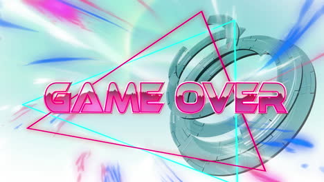 animación del juego en el espacio abstracto colorido digital