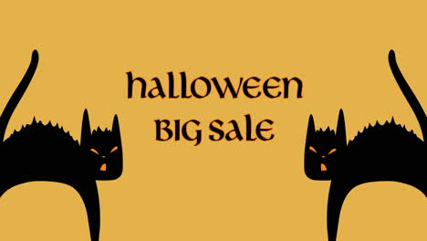 Großer-Halloween-Ausverkauf-Mit-Horrorkatzen-In-Der-Nacht