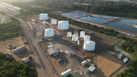 big silos for grain storage, esperance city in western australia