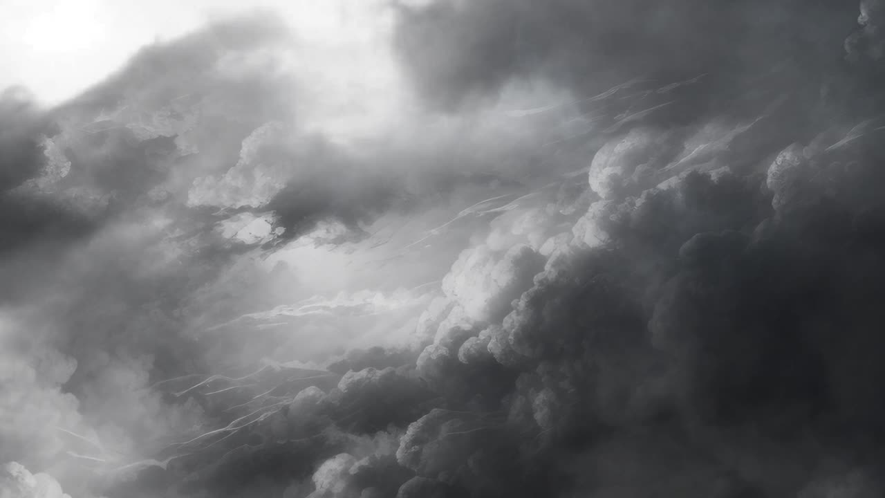 Thunderstorm with lightning video background