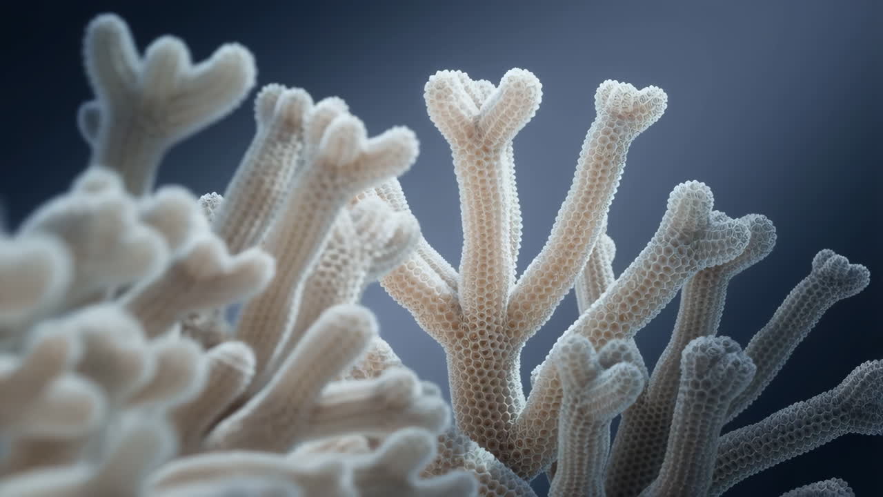 Close-up of White Coral Structures