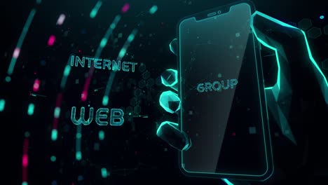 red en la nube con concepto de tecnología digital hitech