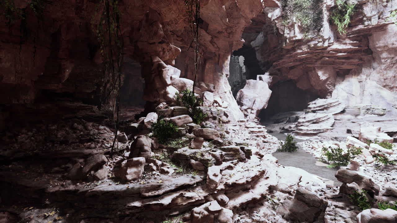 explorando una cueva oscura y misteriosa