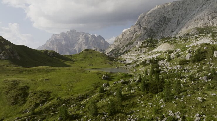 Alpine Lake and Mountain Views