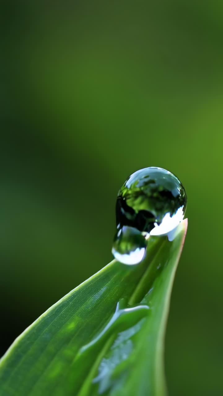 gota de agua en la hoja