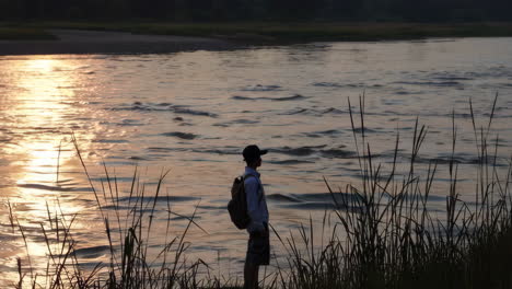 sunset by the river