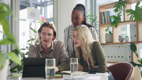 business team collaborating in the office