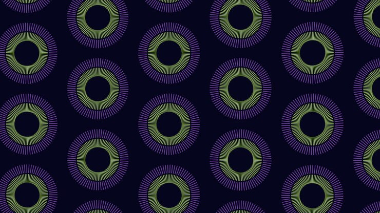 Intricate and striking circle pattern on dark background