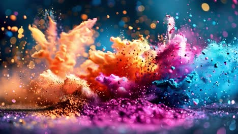 colorful powder explosion abstract background
