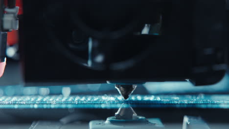 primer plano del proceso de impresión 3d