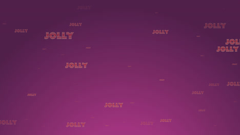 Animation-of-multiple-jolly-texts-at-christmas-on-pink-background