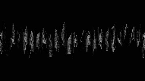 abstract music sound wave equalizer or audio voice soundwave soundtrack waveform isolated on black