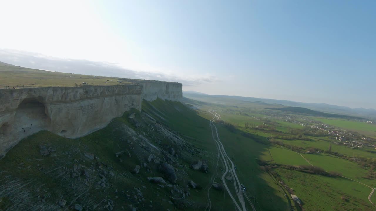 하 절벽 과 계곡 풍경 의 공중 풍경