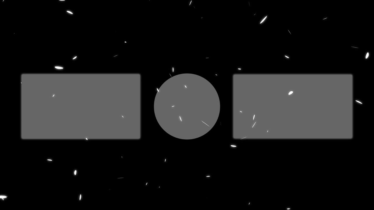 털 떨어지는 입자 끝 카드 끝 화면 모션 그래픽