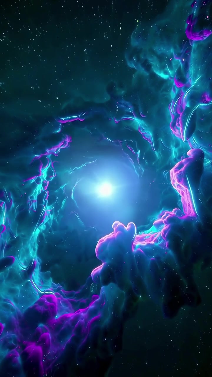 Nebulosa e stelle vibranti e luminose nello spazio profondo