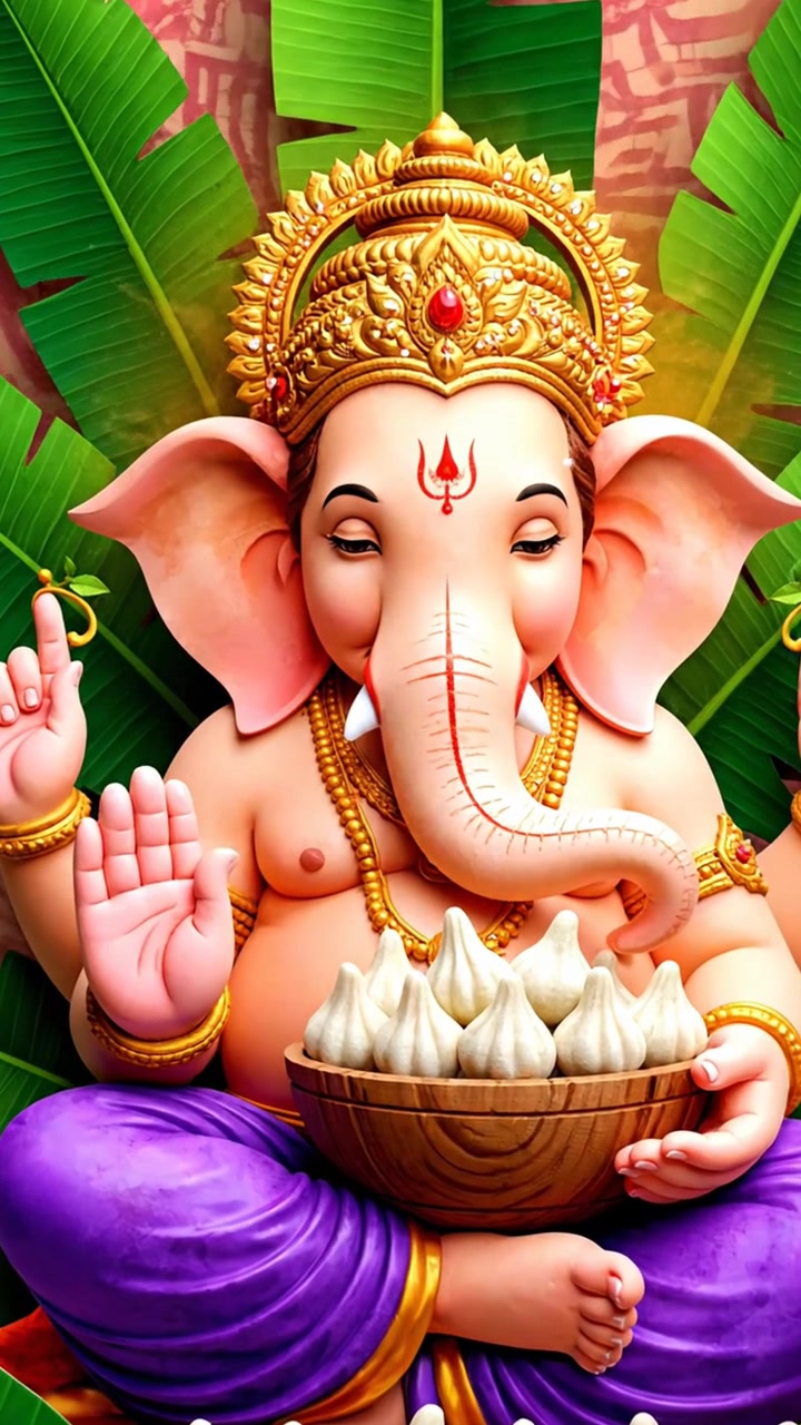 Senhor Ganesha meditando para o festival Ganesh Chaturthi