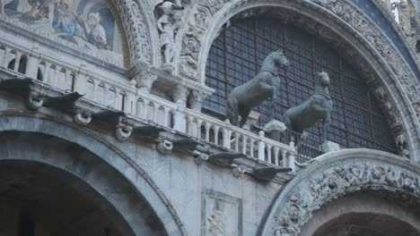 Tight-slider-shot-of-the-Basilica-di-San-Marco-Facade-Venice