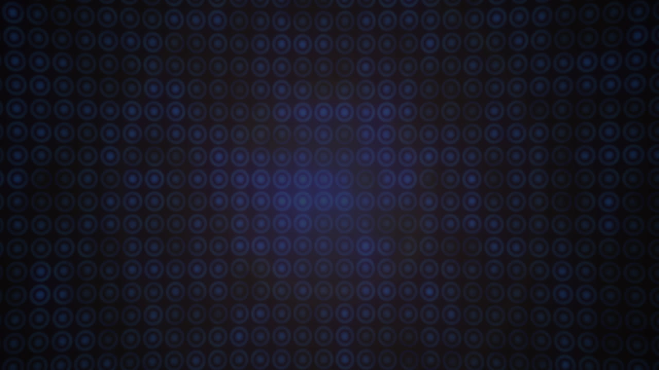 animación de múltiples círculos púrpuras en fila sobre fondo negro