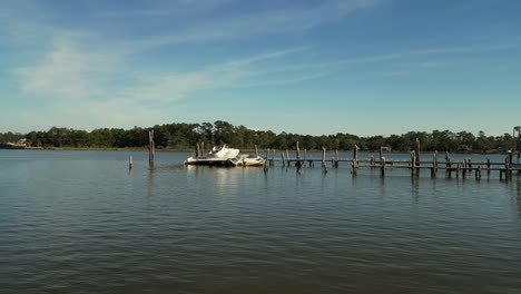 sunken boat in alabama docked