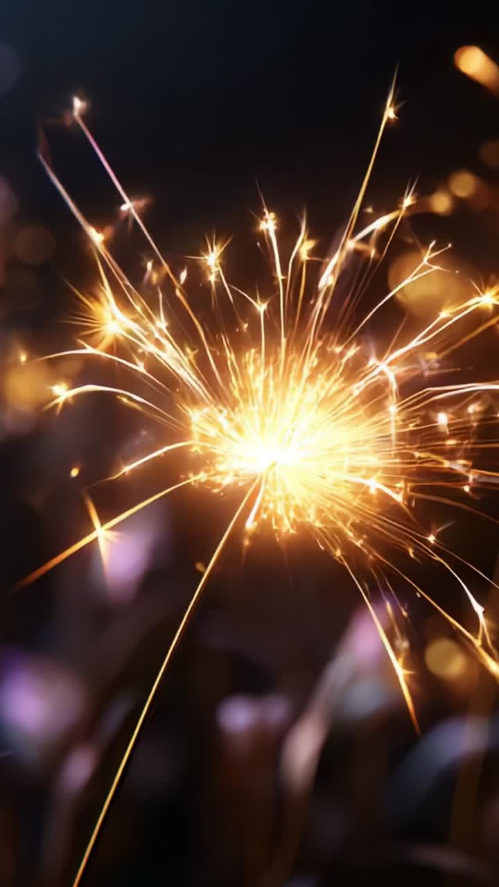 Scintillanti fuochi d'artificio: una danza accattivante di luce e brillantezza che celebra la magia di stelle filanti vibranti in uno sfondo notturno abbagliante