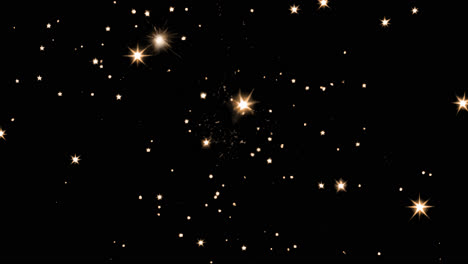 sparkling stars on red background animated overlay, transparent 4k video, alpha channel, prores 4444