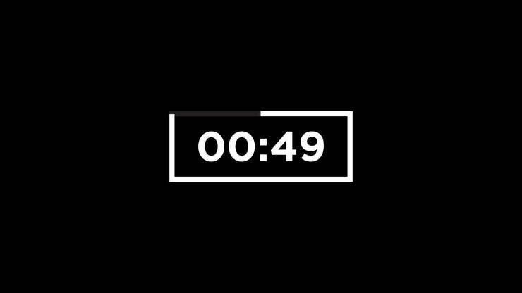 Digital Timer on Black Background
