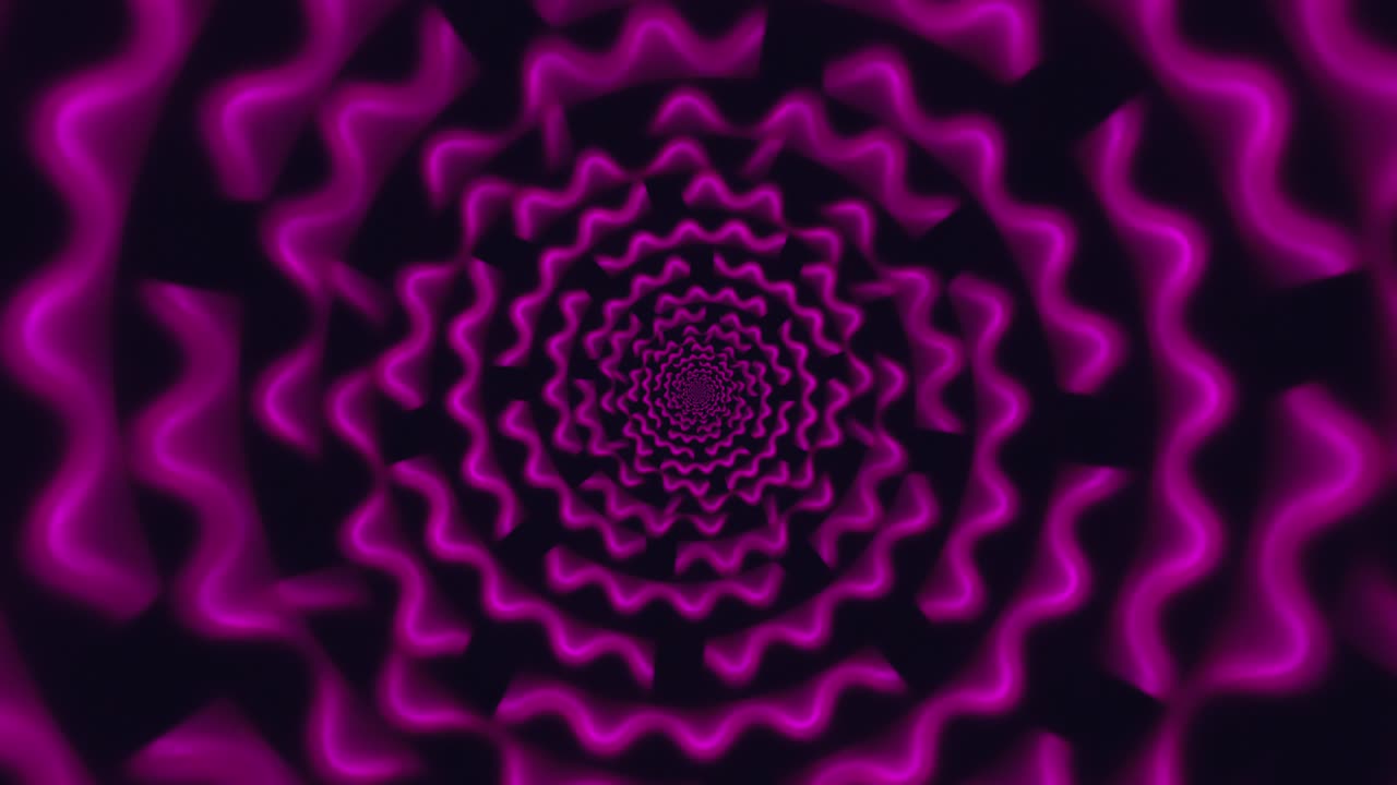 anillos giratorios abstractos túnel de llamas de fuego rosas