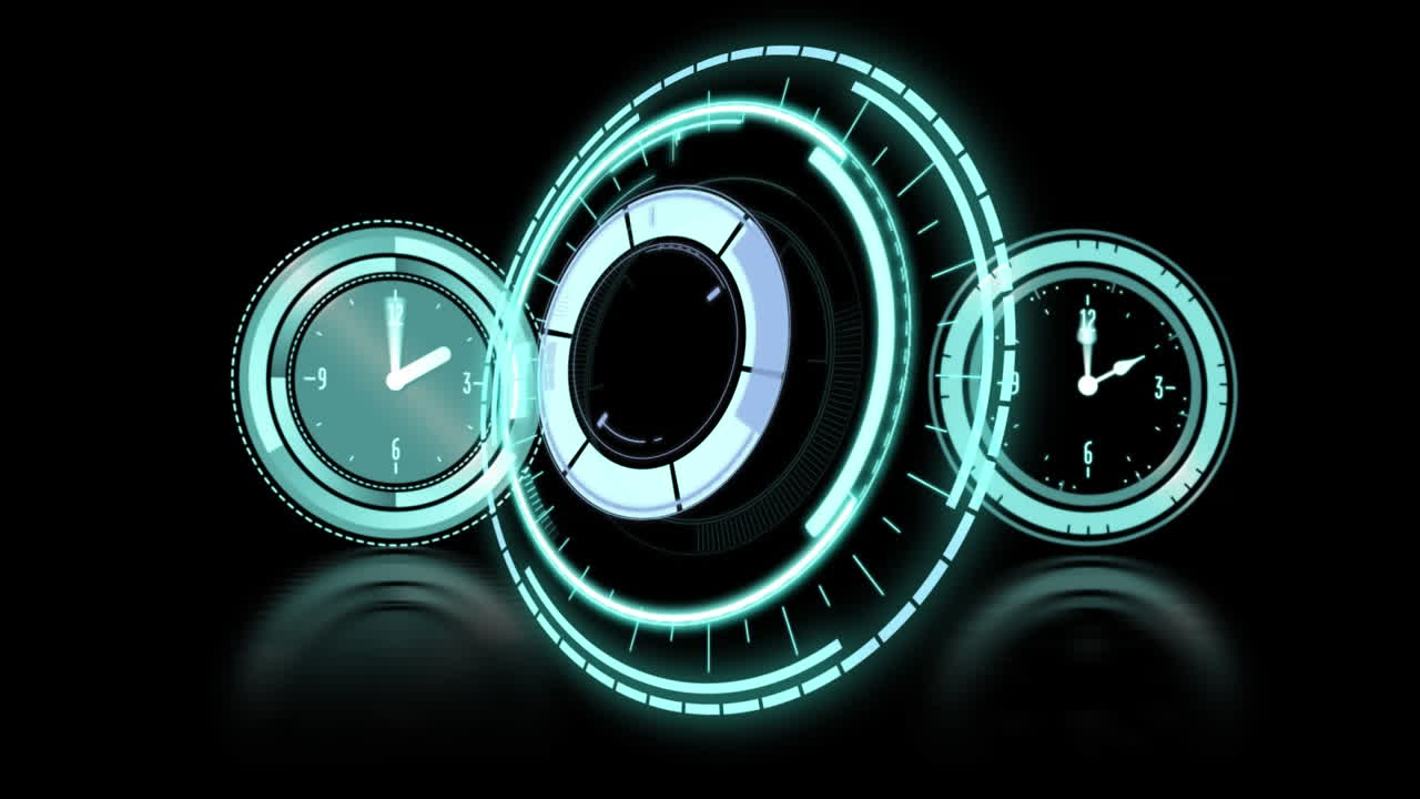 Clocks moving and scope scanning