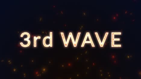 The-third-Wave-with-fire-Particles---smooth-modern-and-clean-Title-Text-Intro-Animation-on-black-background-with-fiery-yellow-orange-font